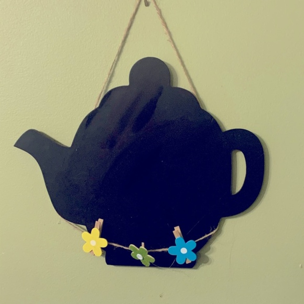 Black Chalkboard Decorative Hanging Teakettle